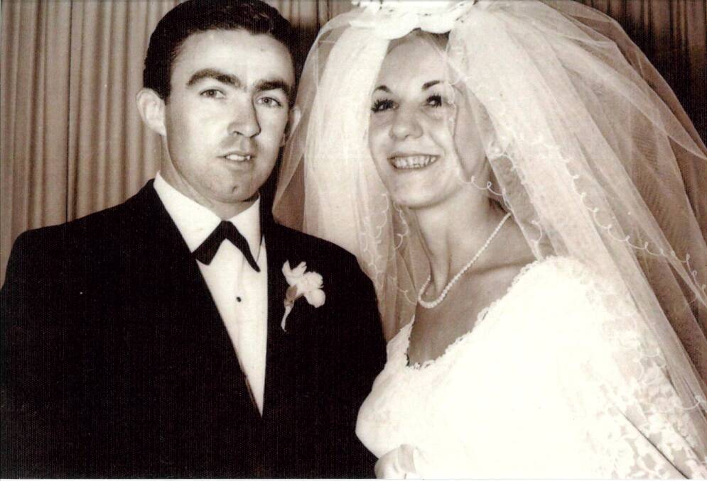 Fifty years ago: Ewen and Maureen on their wedding day in 1968. Photo: supplied