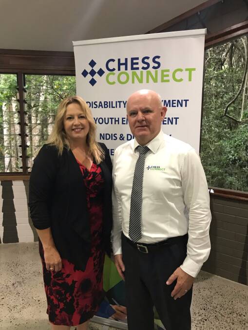 Connected: CHESS Connect CEO Paul Kelly with mayor Peta Pinson.