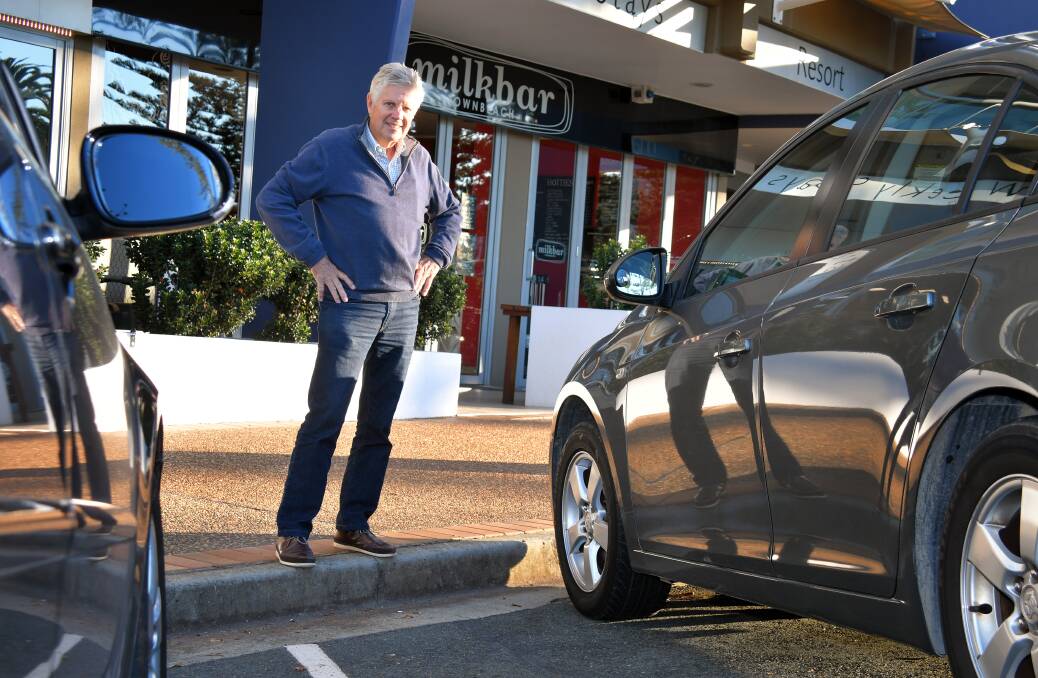 Trial period: Cr Geoff Hawkins says a two year trial where a total of four car parking spaces within the Port Macquarie CBD would be turned over for outdoor dining is a good idea. Photo: Ivan Sajko