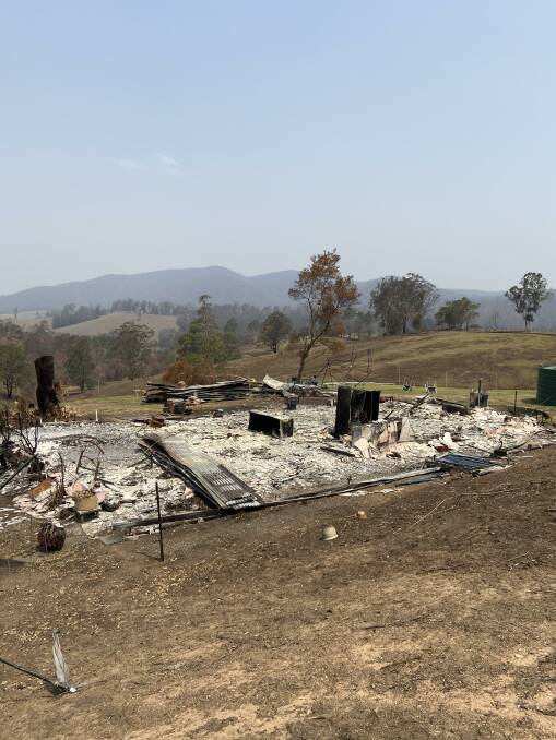 Not much left: The Sages lost their home in the November 8, 2019 bushfire.