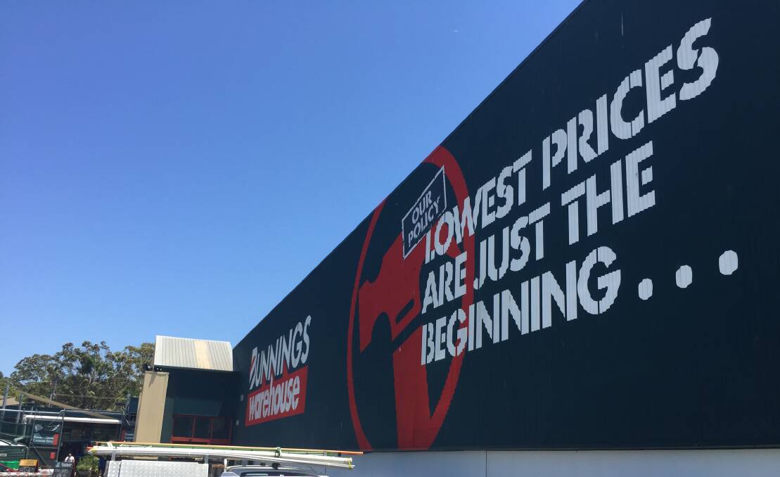 Soon divided: The current Bunnings store on Lake Road.