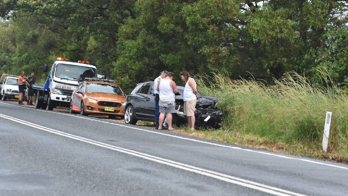 Two car crash: Two cars were involved in an accident near the Hastings River Drive and Pacific Highway intersection on Monday afternoon.