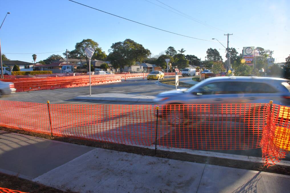 Moving ahead: Motorists can expect new road conditions on Hastings River Drive with work on the roundabout at the Newport Island Road intersection now swapping sides. Photo: Ivan Sajko