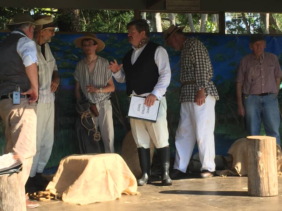 Dress rehearsal: Cast of John Oxley's Journey to Port Macquarie are preparing for the gala premiere performance at Douglas Vale on Sunday October 14.