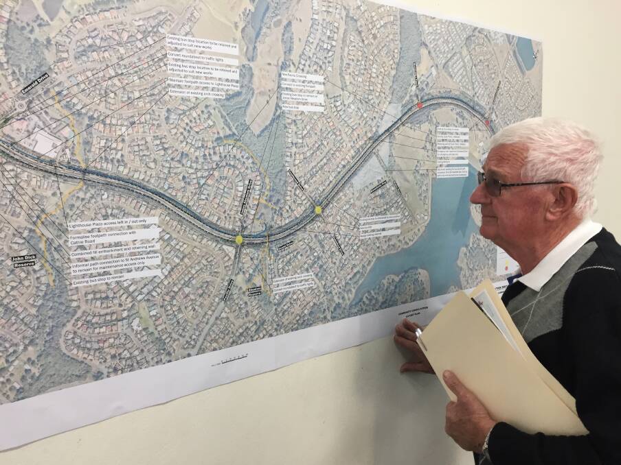 I've got concerns: Alistair Lloyd looking over the plan for the upgrade works for a section of Ocean Drive.