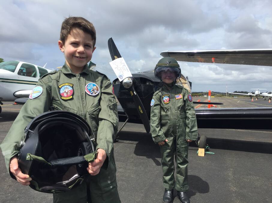 Flashback: Cameron and Christopher Bullock from Port Macquarie were dressed to impress at the flying club open day in 2018.