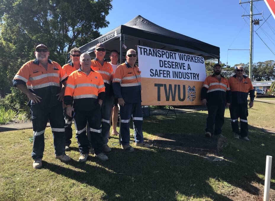 What do we want?: Some of the Port Macquarie Hy-Tec employees who are seeking a pay rise in line with their city counterparts. Photo: supplied