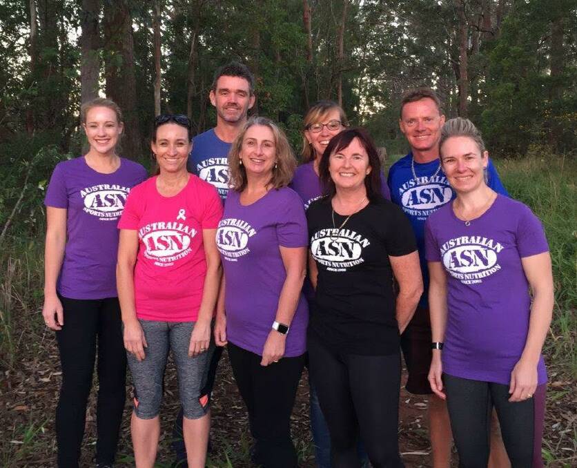 Ready to go: Lydia Bregman, Simon Ross, Fiona Ross-Borjeson, Todd Hurley and Denise Ross, Jen McManus, Maree Trotter and Angela Hurley are well-prepared for the 100 kilometre Oxfam walk starting on August 23.