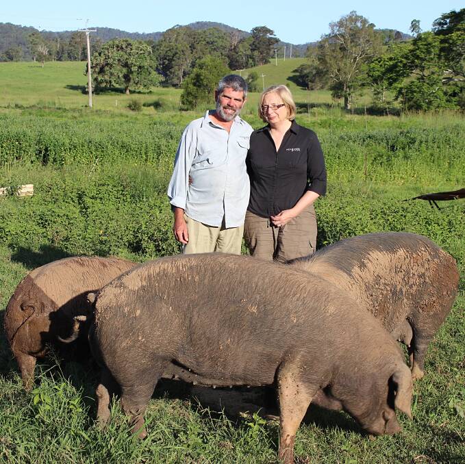 Top award: Andrew and Therese Hearne on their property at Hollisdale. Photo: supplied