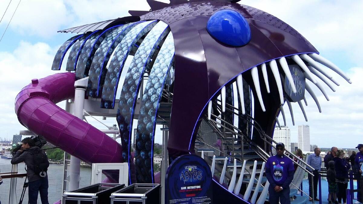 Like something out of the spookiest depths of the ocean, the Ultimate Abyss slide on board Symphony of the Seas