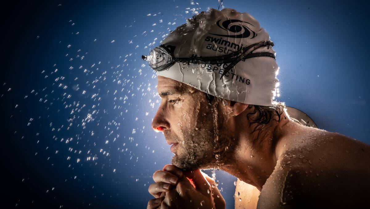 Australian Paralympic swimmer Matt Levy cools off. Picture: Karleen Minney
