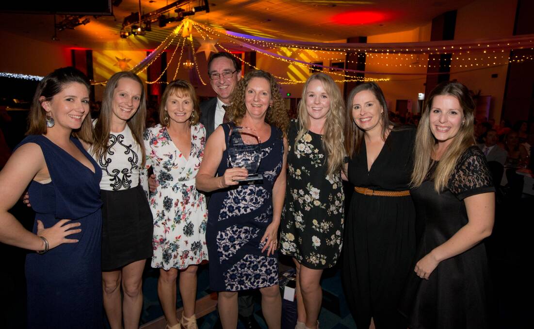 BIG NIGHT: Staff from TG's Child Care in Wauchope celebrate their excellence award.  Photo: Lindsay Moller Productions.