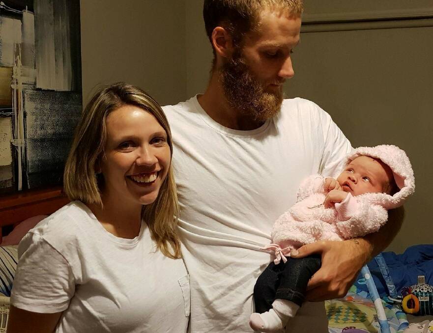 PROUD PARENTS: Teigan Anthony and Josh Alderson with their beautiful daughter Torie Jae Alderson.