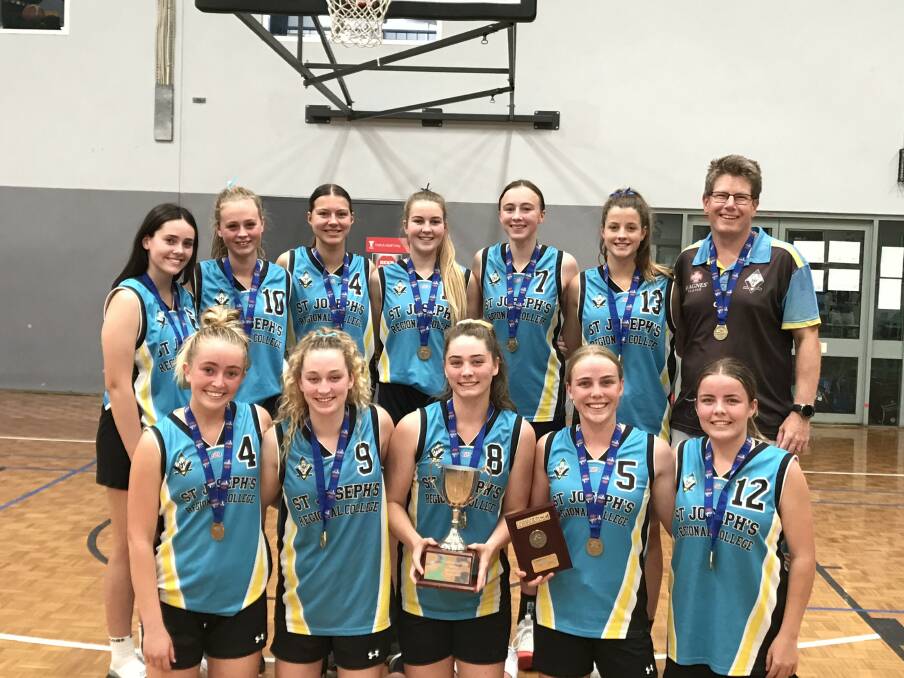 STATE BASKETBALL CHAMPIONS: The 9/10 girls team from St Joseph's Regional College at the NSWCCC finals.