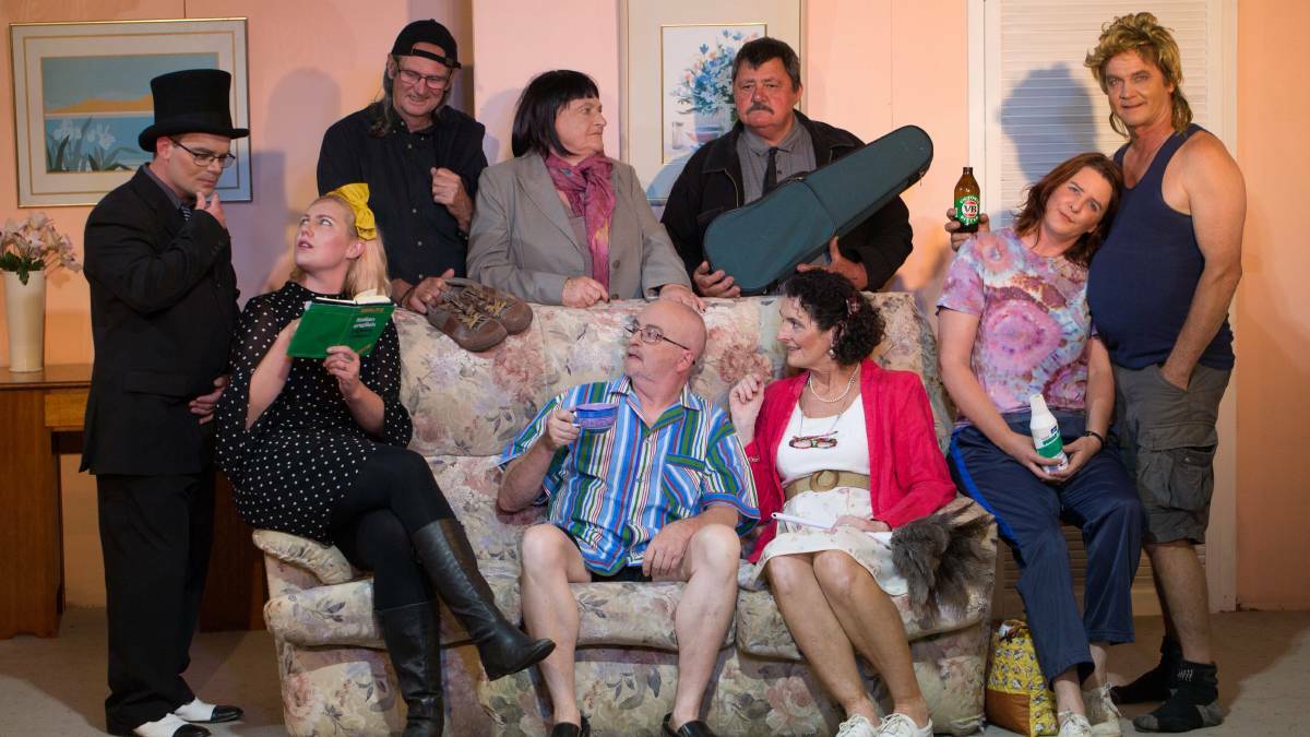 SPOOKY COMEDY: The Pappinbarra Players in Dying To Meet You. Photo: Deb Murrell.