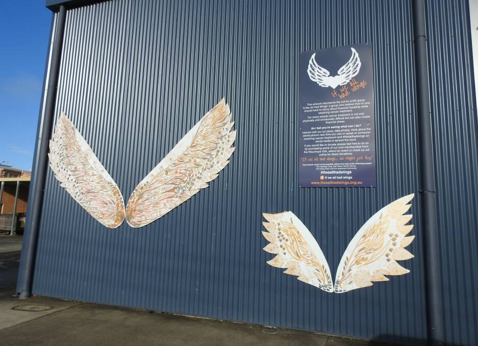 BROKEN WINGS: Vandals damage artwork which helps cancer sufferers.