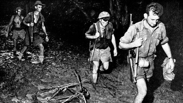 Australian troops on the Kokoda track.