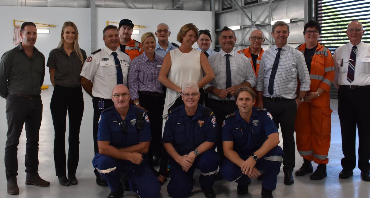 Guests including Melinda Pavey MP, Deputy NSW Premier John Barilaro and Lyne MP Dr David Gillespie at the new Wauchope ambulance station.