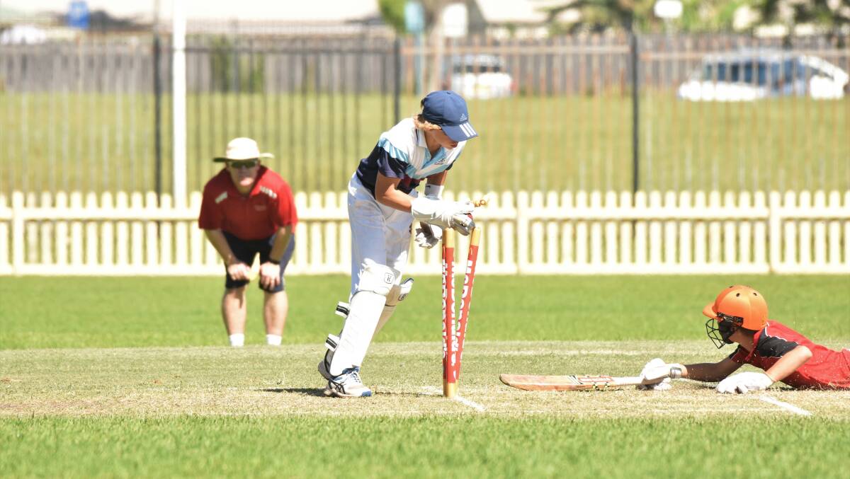 Too good: St Columba Anglican School saw off Carinya Christian College at Oxley Oval on Monday.