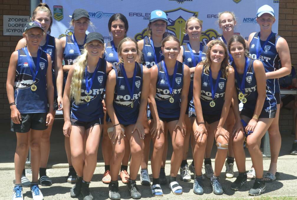 Winners: Port Macquarie's under-16 girls team claimed the Northern Eagles championship recently in Taree. Photo: Supplied