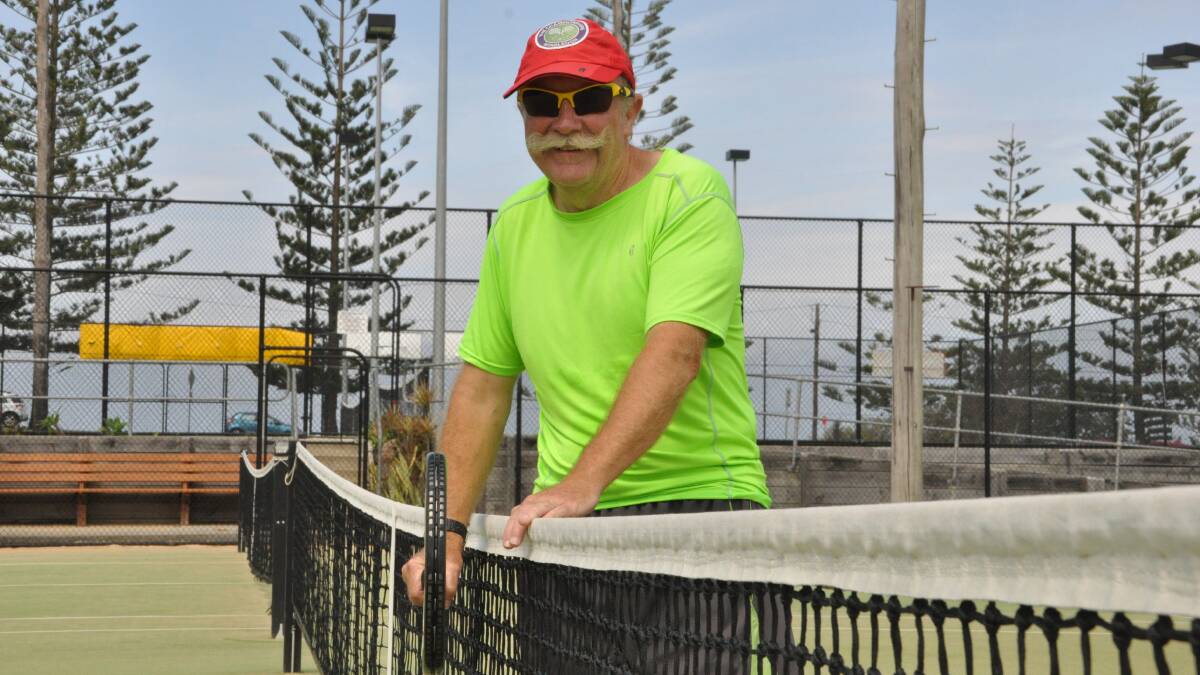 Back into it: Port Macquarie Tennis Club's Paul Fox at the courts ahead of Sunday's open day.