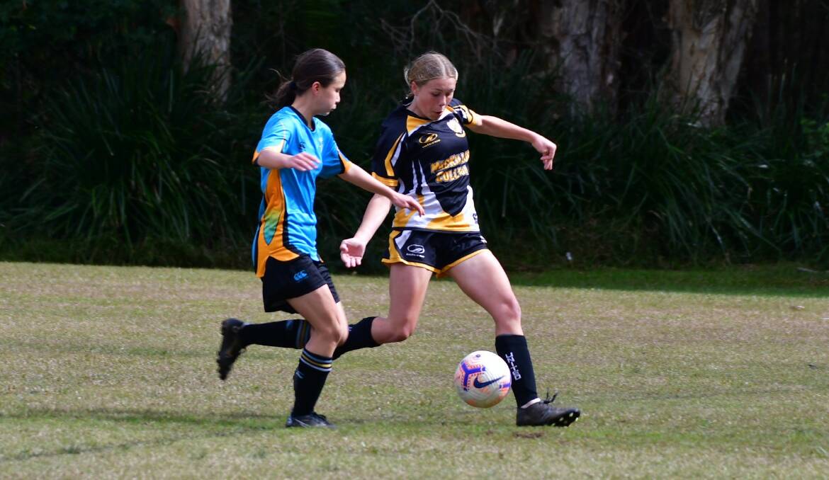 Arliah Morris found the back of the net as MacKillop College bowed out of the Bill Turner Trophy. Photo: Paul Jobber