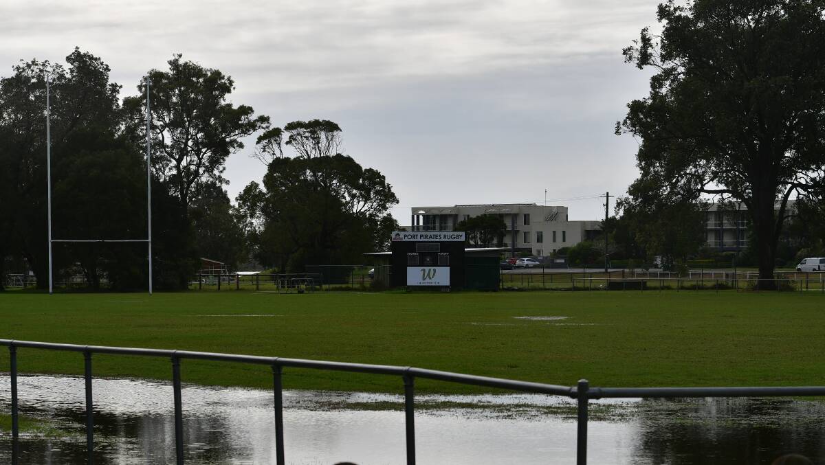 Stuart Park at Port Macquarie was inundated.