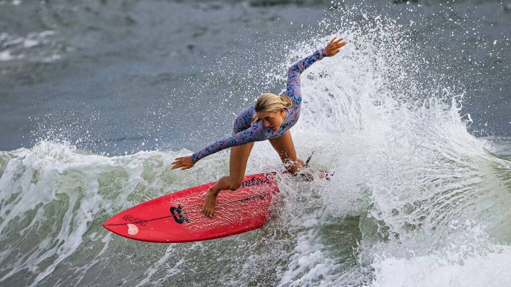 Imojen Enfield will compete at the Australian Junior Surfing Titles at North Stradbroke Island. Picture supplied by Kurt Polock/Lighthouse Sports Photography