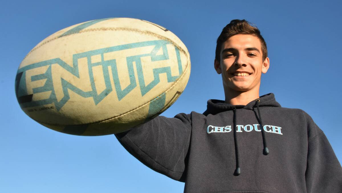 One step away: Brent Nixon will vie for selection in the Australian under-18 touch football side at Narrabeen this weekend. Photo: Paul Jobber