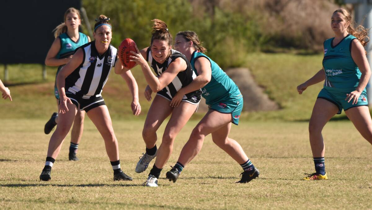 On the increase: Port Macquarie Magpies midfielder Cambridge McCormick in action.