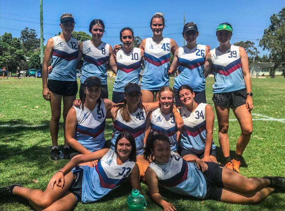 Close-run thing: St Columba Anglican School's open girls team finished runners-up at the Hunter Region Independent Schools touch football tournament. Photo: supplied