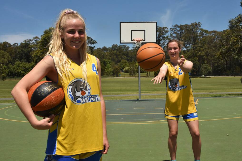 Ready to go: Maddi Baxter and Monique Rudder will line up for the Port Macquarie under-17 women's team at this weekend's Seaside Classic. Photo: Paul Jobber