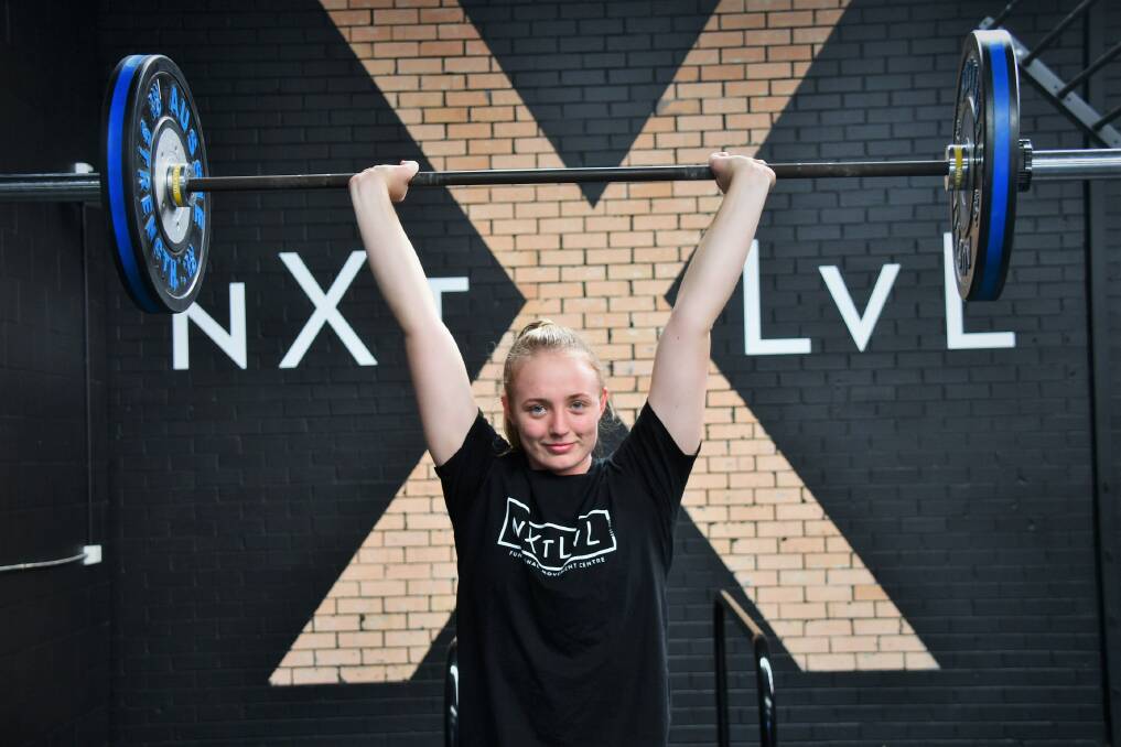 Taylah Debreceny has qualified for the national weightlifting championships in Perth. Photo: Paul Jobber