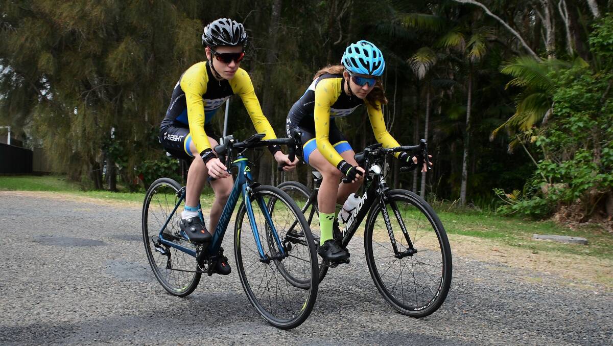 On their way: Oscar Jakeman and Alani Cockshutt will compete for the first time at nationals on the Gold Coast this weekend. Photo: Paul Jobber