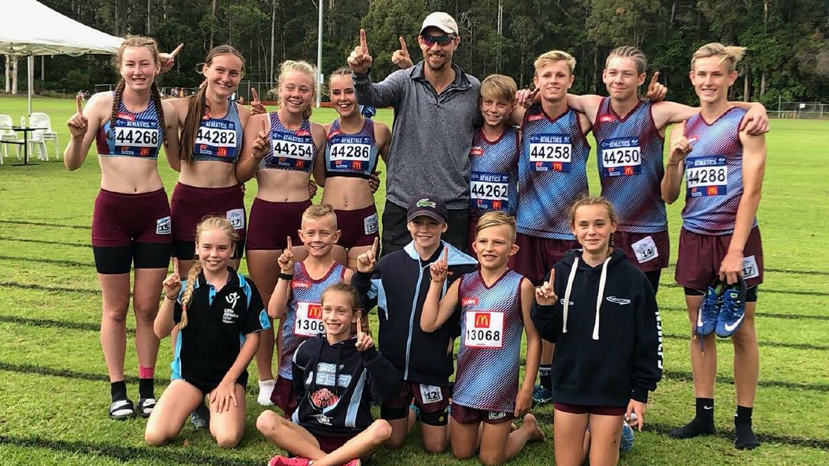 History made: Port Macquarie Little Athletics Club won four relays from four starts at the zone championships at Wauchope. Photo: Facebook