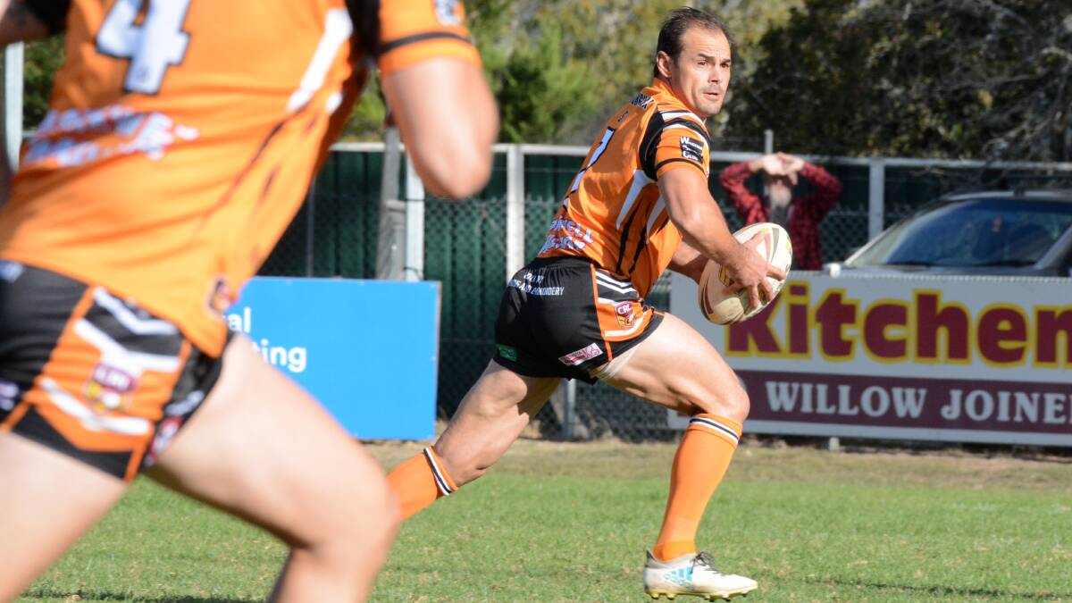 Wingham coach Michael Sullivan played a leading role in his side's 44-6 win over Port Macquarie in the Group Three Rugby League game at Wingham.
