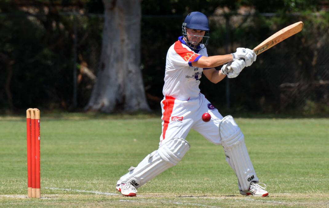 Runs there: Aaron Hagenbach cuts through point during Wauchope RSL's win over Taree West. Photo: Ivan Sajko