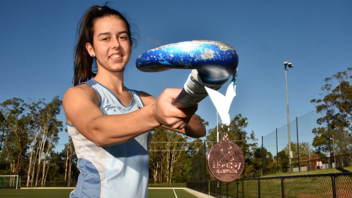 Strong effort: Annika Toohey has won a bronze medal with the NSW under-18 girls team in Tasmania.