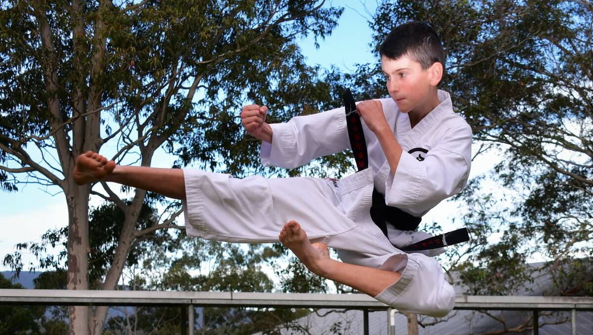 On the move: Jay Iveli is preparing to test himself against the best in karate at Melbourne in September.