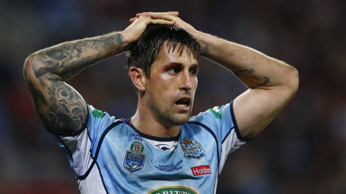 Back on the scene: Can Mitchell Pearce steer NSW to victory? Photo: Jason O'Brien/NRL Photos