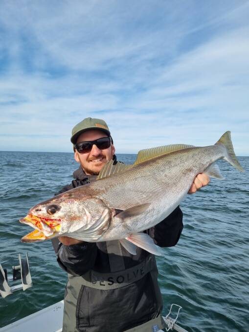 This week's photo is Brodie Thorn with a fantastic Teraglin caught recently off Port Macquarie. Photo: supplied