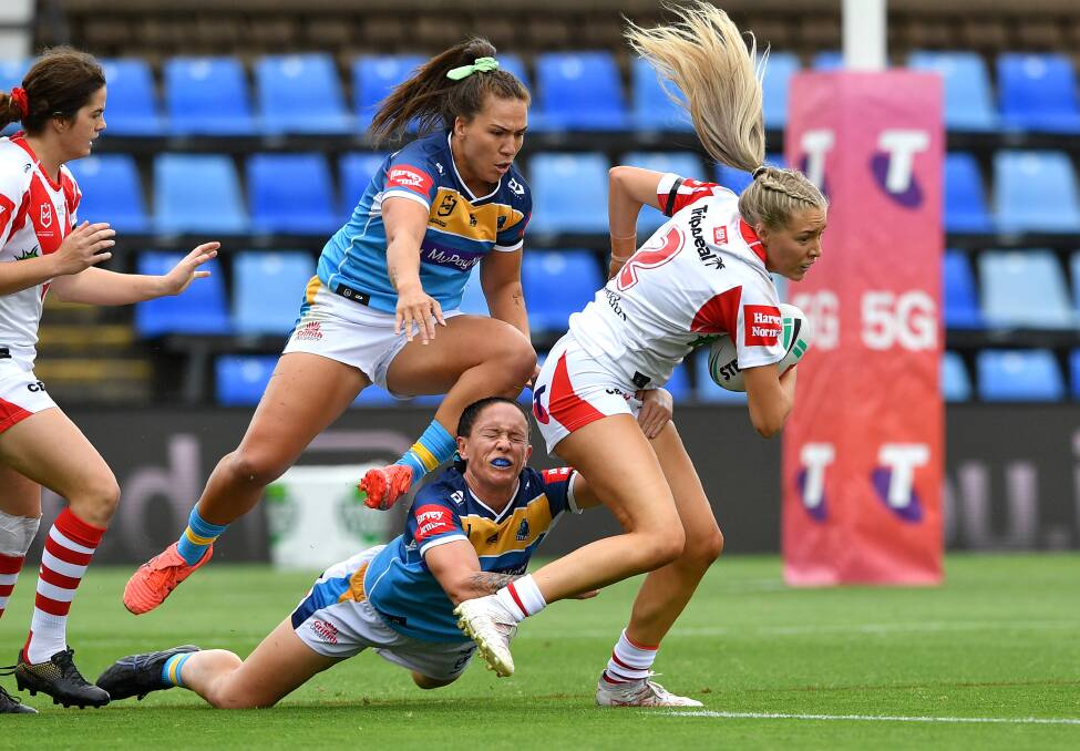 Teagan Berry in action for St George Illawarra in the NRLW competition. Photo: supplied