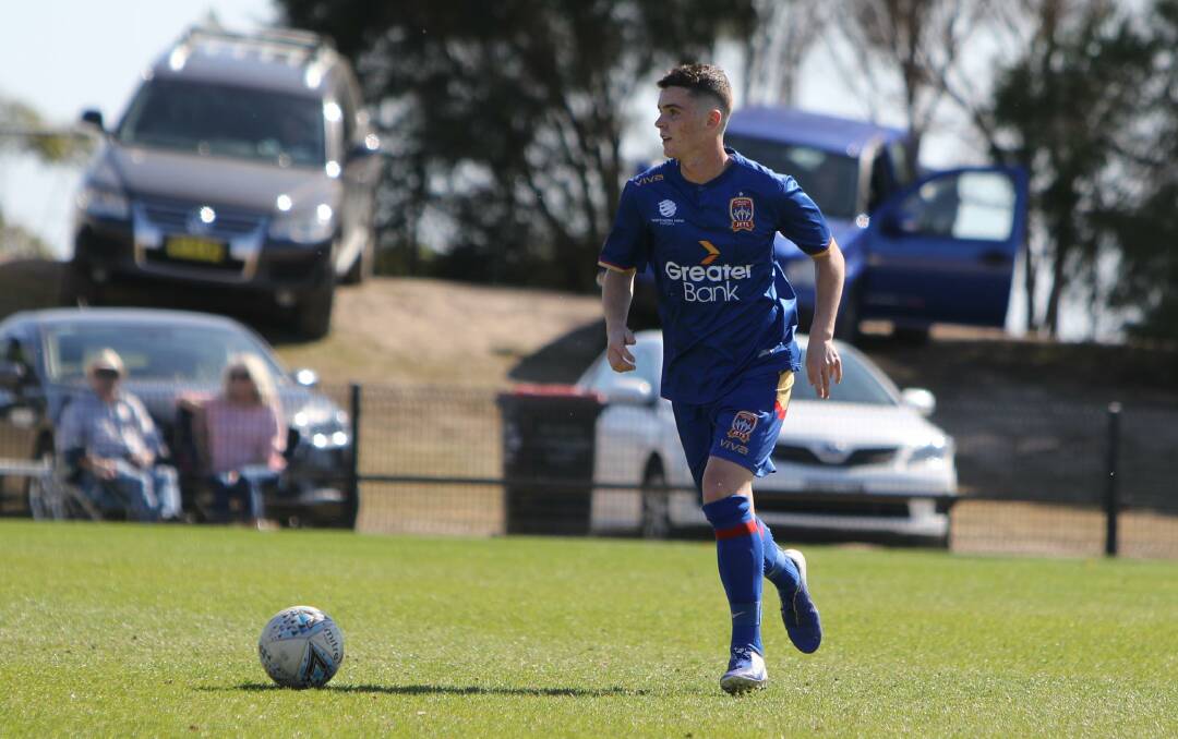 Improving: Adam Sherratt hopes to continue to follow the path to a potential A-League debut after signing a youth contract with Newcastle Jets. Photo: supplied