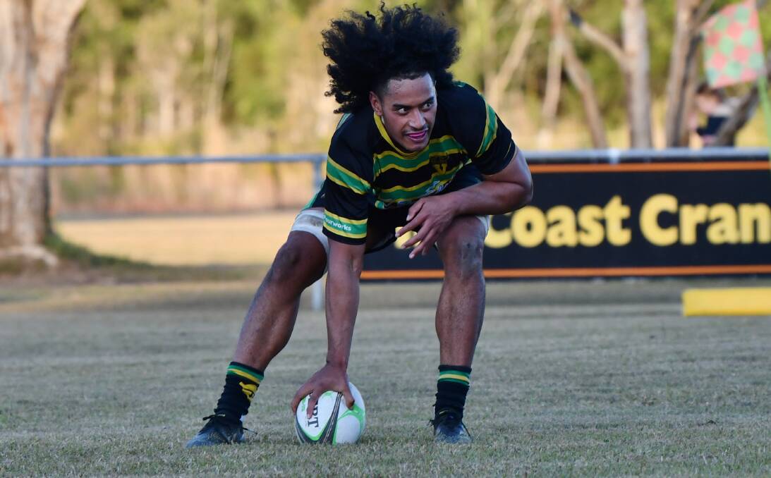 Try-time for Agapei in a match against Kempsey. Photo: Penny Tamblyn