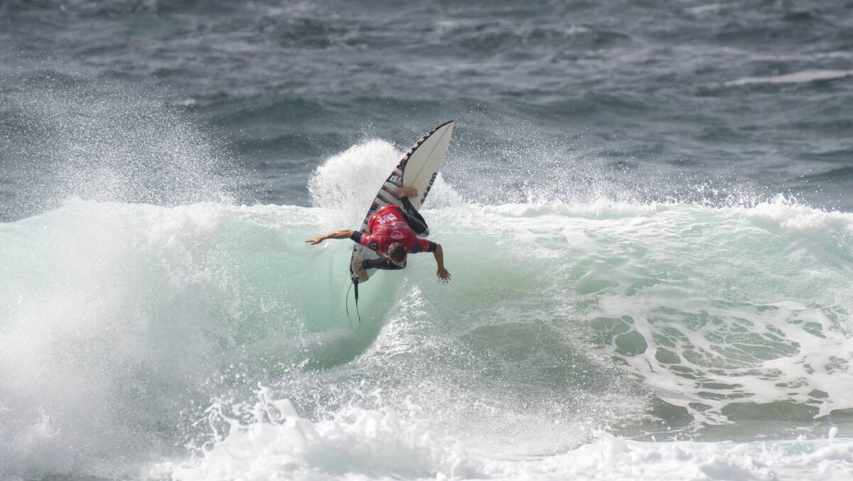 Back on track: Port Macquarie's Matt Banting in action at the 2021 Central Coast Pro. Photo: Ethan Smith/Surfing NSW