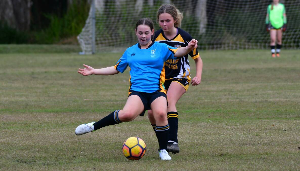 All Saints College held on for a 3-2 win over MacKillop College. Photo: Paul Jobber