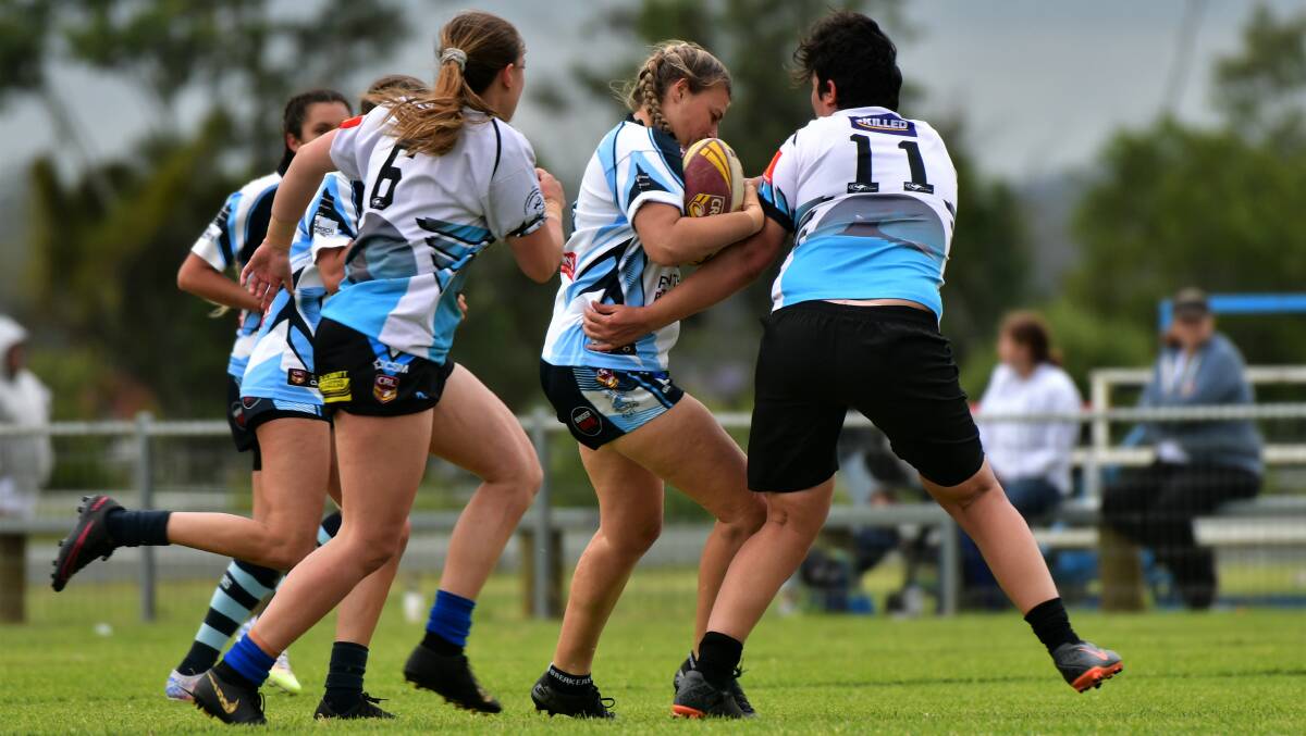 Earning the metres: Nicole Pender in action for Port City during the North Coast women's 11s which concluded on December 5. Photo: Paul Jobber