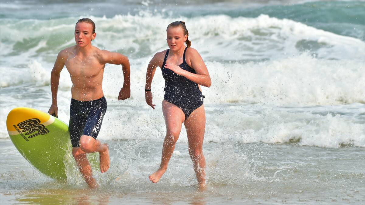 On the charge: Nick and Chloe Caldwell will represent Mid North Coast at Bulli Beach this weekend.