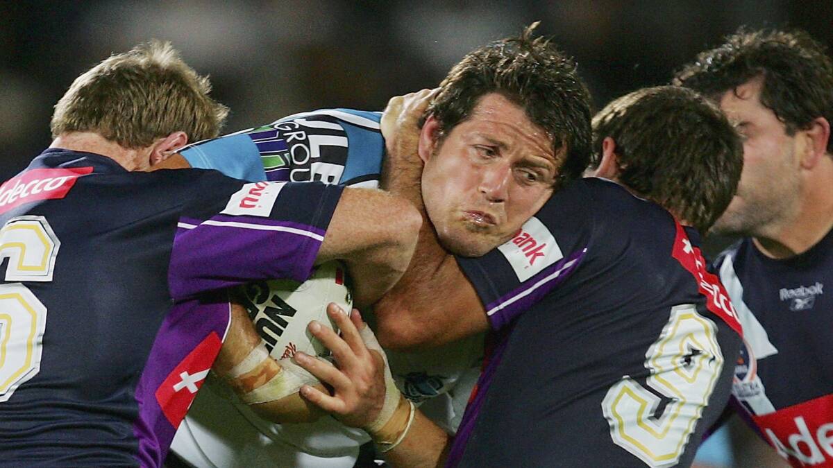 In town: Jason Stevens (pictured in his playing days for Cronulla) will be in Port Macquarie on August 10. Photo: Cameron Spencer