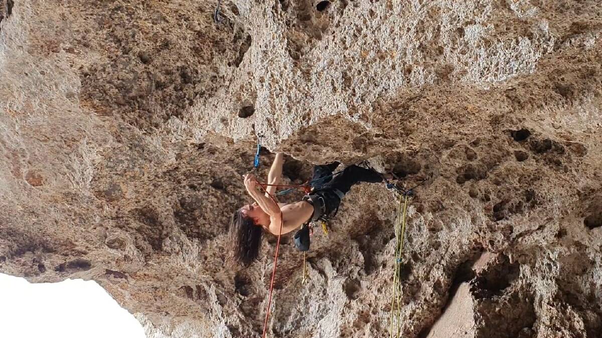 Hanging tough: Adam Petit-jean climbs caves and indoor walls for fun. Photo: supplied/Anthony Petit-jean
